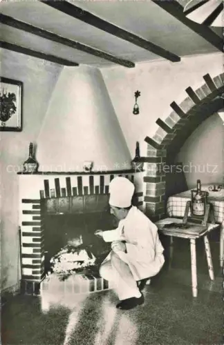 AK / Ansichtskarte Cademario LUGANO TI Grotto-Cacciatori Koch Kamin Gewoelbe Restaurant Grotto