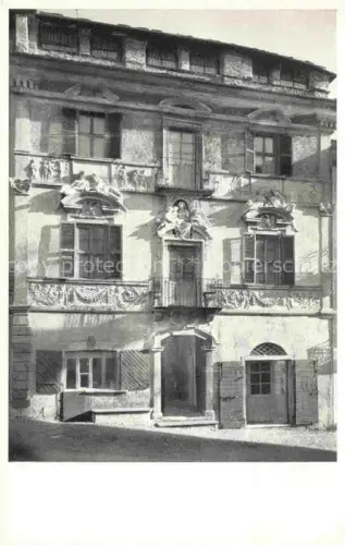AK / Ansichtskarte Ascona Lago Maggiore TI Casa-Serodine Fassade Skulpturen Reliefs Barockgebaeude Patriciat Galleria