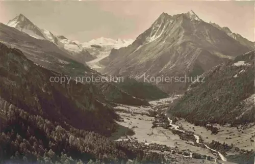 AK / Ansichtskarte Evolene Herens VS Dent-Blanche Veisivie Bergtal Gletscher Fluss Bergdorf Berge Wald