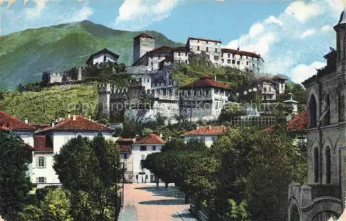 AK / Ansichtskarte BELLINZONA TI Castello-d Uri Burganlage Festungsmauer Kirche Baeume Stadtansicht