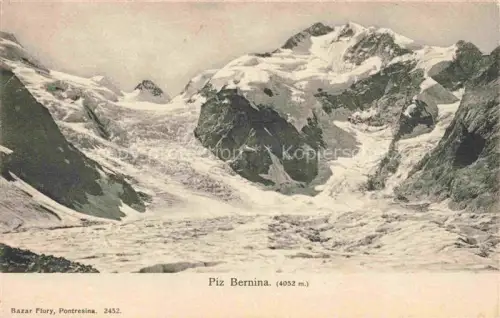 AK / Ansichtskarte Piz Bernina 4049m GR Piz-Bernina Gletscher Berge Schnee Engadin Hochgebirge