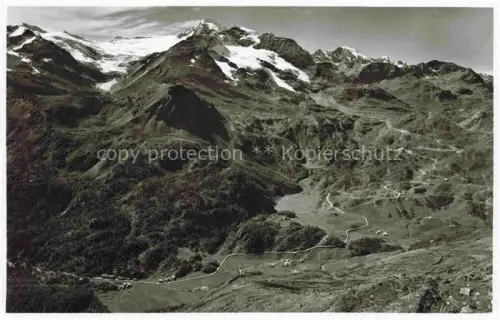 AK / Ansichtskarte Berninapass Piz-Palue Cambrenagletscher Gletscher Gebirge Serpentinen Bergsee Schnee Suedseite