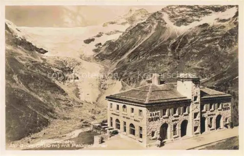 AK / Ansichtskarte Alp Gruem Bernina GR Berninabahn Alp-Gruem Paluegletscher Restaurant-Alp-Gruem Gletscher Gebirge