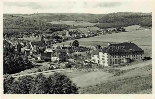 AK / Ansichtskarte Maria-Rosenberg Pfalz Waldfischbach-Burgalben Rheinland-Pfalz Wallfahrtsort Kirche Kloster Huegel Felder Wald Landschaft
