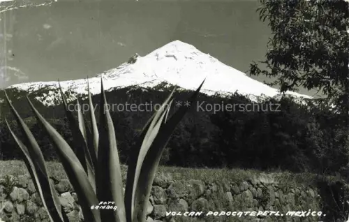 AK / Ansichtskarte Popocatepetl Mexico Vulkan Popocatepetl Schnee Agave Vegetation Berglandschaft Mexico