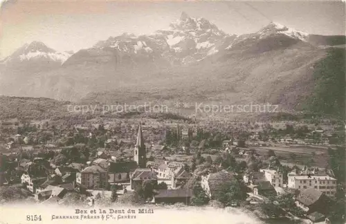 AK / Ansichtskarte Bex-les-Bains AIGLE VD Dent-du-Midi Stadtansicht Kirche Rhonetal Berge Alpen