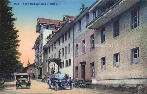 AK / Ansichtskarte Schwefelbergbad Schwarzenburg BE Kurhaus Hotel Automobile Tannenwald Bergstrasse Badeanstalt