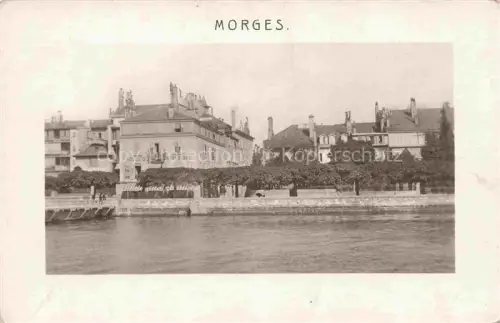 AK / Ansichtskarte MORGES VD Hôtel-du-Mont-Blanc Lac-Léman Seepromenade Ufergebaeude Baeume Wasser