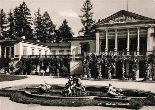 AK / Ansichtskarte Bad Ischl Salzkammergut AT Kaiservilla Brunnen Skulptur Park Saeulen Klassizismus Gartenanlage Sommerresidenz