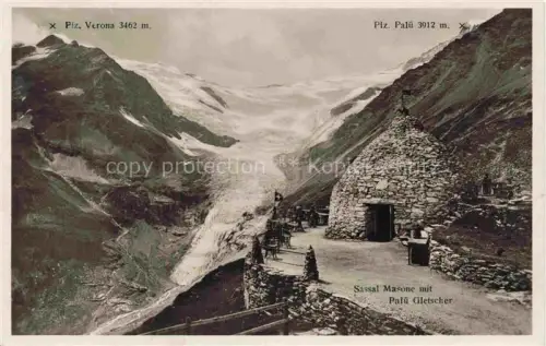 AK / Ansichtskarte Sassal-Masone 3032m Piz-Palue La Roesa GR Saessal-Masone Palue-Gletscher Piz-Palue Piz-Verona Restaurant Berghuette Berninagebiet Gletscher