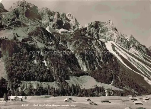 AK / Ansichtskarte Bad Hopfreben Schoppernau Vorarlberg AT Bregenzerwald Berge Wald Wiesen Bauernhoefe Felswaende Alpen