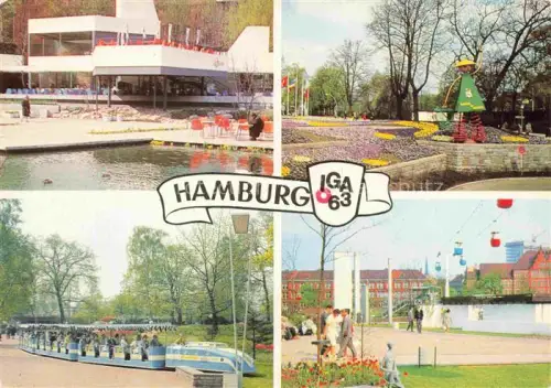 AK / Ansichtskarte IGA Gartenbauaustellung International Hamburg Kleinbahn Seilbahn Blumen Café 