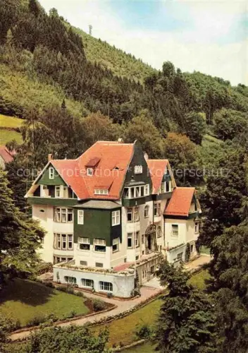 AK / Ansichtskarte Hoefen Enz Villa Schwarzwald Waldlage Bergtal rotes-Dach Garten Luftkurort