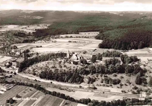 AK / Ansichtskarte Lorch Remstal BW Kloster Kirche Felder Wald Luftbild Altersheim