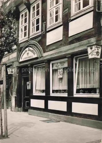 AK / Ansichtskarte Einbeck Niedersachsen Einbecker-Braustuebl Fachwerk Gaststaette Einbecker-Bier Schinkenjaeger Hutterstrasse