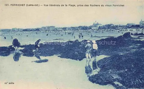 AK / Ansichtskarte PORNICHET Saint-Nazaire 44 Loire-Atlantique Plage Rochers Ebbe Badegaeste Kinder Strandhotels Atlantikkueste
