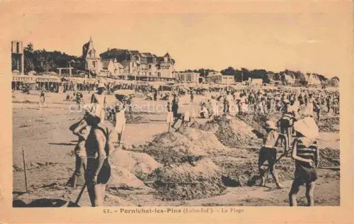 AK / Ansichtskarte PORNICHET Saint-Nazaire 44 Loire-Atlantique La-Plage Strandleben Badegaeste Villen Sandduenen Kinder Schaufeln Meer