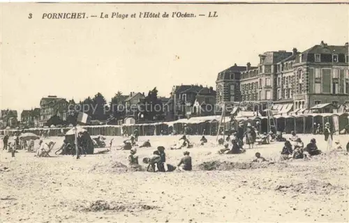 AK / Ansichtskarte PORNICHET Saint-Nazaire 44 Loire-Atlantique La-Plage Hôtel-de-l Océan Strand Badegaeste Strandkoerbe Villen Hotel Kueste