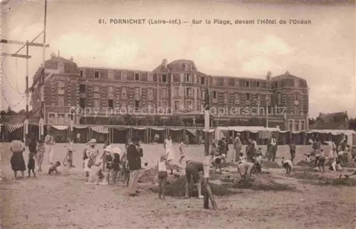 AK / Ansichtskarte PORNICHET Saint-Nazaire 44 Loire-Atlantique Strand Hotel-de-l Océan Strandkoerbe Badegaeste Kinder Sand