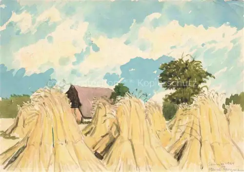 AK / Ansichtskarte Handgemalt hand-painted peint-a-la-main pintado-a-mano-- Sommer
