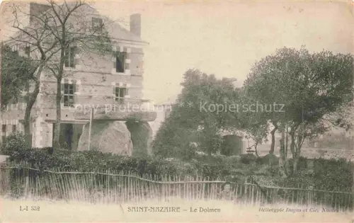 AK / Ansichtskarte SAINT-NAZAIRE  ST-NAZAIRE 44 Loire-Atlantique Dolmen Megalith Steinhaus Baum Zaun Kind