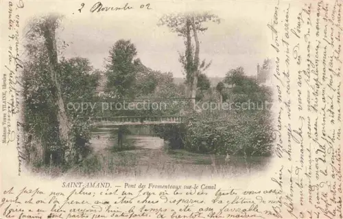 AK / Ansichtskarte Saint-Amand-Montrond Saint-Amand-Mont-Rond 18 Cher Pont-des-Fromenteaux Canal Bruecke Baeume Vegetation Kanal