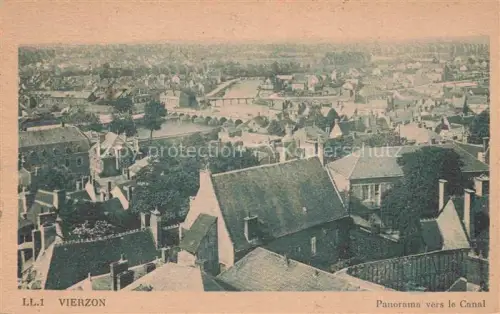 AK / Ansichtskarte VIERZON 18 Cher Canal Fluss Bruecke Daecher Altstadt Wohnhaeuser Baeume