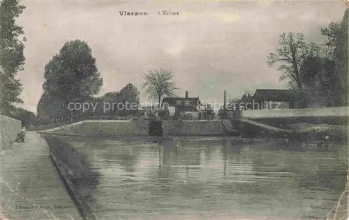 AK / Ansichtskarte VIERZON 18 Cher Ecluse Schleuse Kanal Wasser Baeume Haus Person