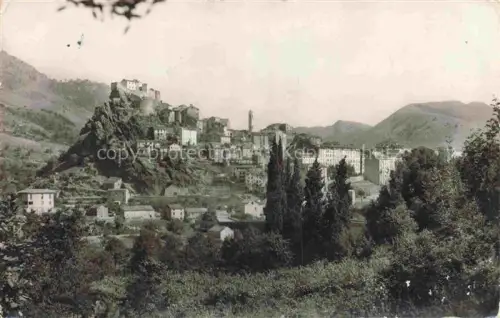 AK / Ansichtskarte Corte 2B Haute-Corse Zitadelle Felsburg Altstadt Campanile Zypressen Bergtal Haeuser