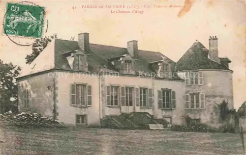 AK / Ansichtskarte Farges-en-Septaine BOURGES 18 Cher Château-d Augy Schloss Herrenhaus Turm Baeume Wiese