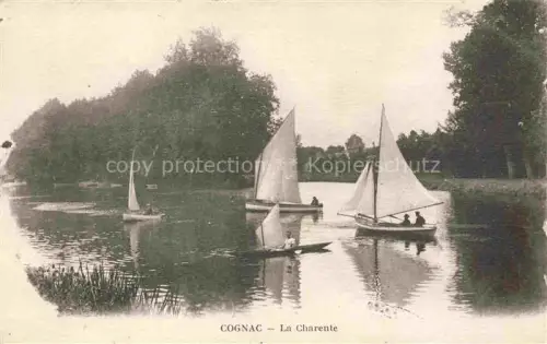 AK / Ansichtskarte COGNAC 16 Charente Fluss Segelboote Boote Baeume Ufer Spiegelung Freizeitboote