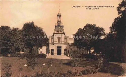AK / Ansichtskarte Oriolles COGNAC 16 Charente Hôtel-de-Ville Jardin Turm Baeume Park Schwaene Garten Fassade