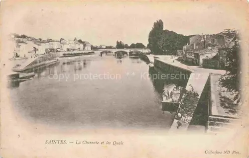 AK / Ansichtskarte SAINTES 17 Charente-Maritime Charente Quais Bruecke Ufer Waescherinnen Fluss Haeuser
