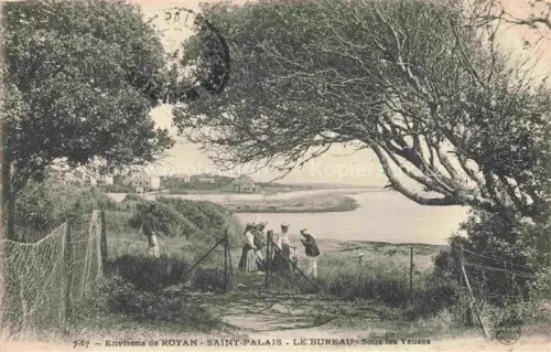AK / Ansichtskarte SAINT-PALAIS-SUR-MER Rochefort 17 Charente-Maritime Le-Bureau Sous-les-Yeuses Bucht Kueste Personen Baeume Zaun Gebaeude Meer
