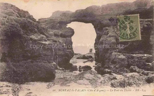 AK / Ansichtskarte Le Bureau SAINT-PALAIS-SUR-MER Rochefort 17 Charente-Maritime Pont-du-Diable Felsenbogen Felsenkueste Felsen Meer Kueste Paar
