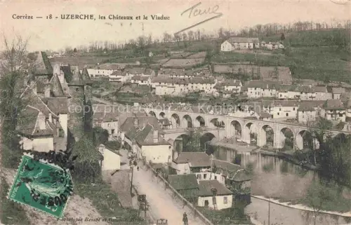 AK / Ansichtskarte Uzerche Tulle 19 Correze Viaduc Châteaux Fluss Stadtansicht Bruecke Haeuser Huegel