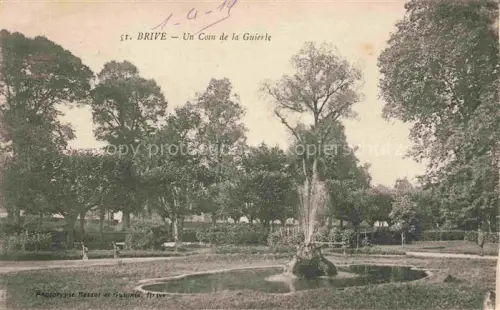 AK / Ansichtskarte BRIVE -LA-GAILLARDE 19 Correze Coin-de-la-Guierle Park Springbrunnen Teich Baeume Gartenanlage