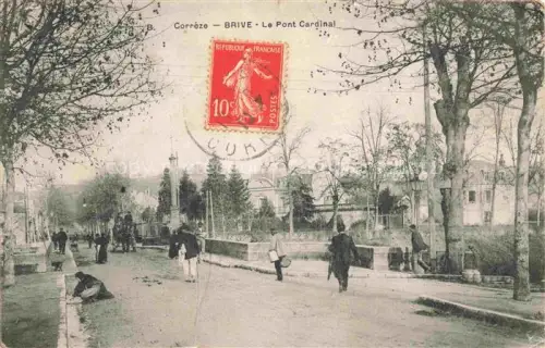 AK / Ansichtskarte BRIVE -LA-GAILLARDE 19 Correze Pont-Cardinal Bruecke Promenade Passanten Baeume Strasse