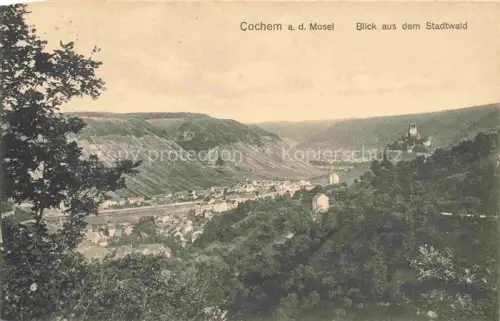 AK / Ansichtskarte Alt Cochem Mosel Stadtwald Reichsburg Weinberge Tal Stadtpanorama