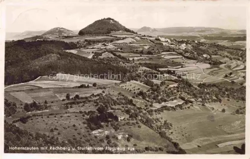AK / Ansichtskarte Hohenstaufen 684m Goeppingen BW Fliegeraufnahme Hohenstauten Rechberg Stuifen Felder Huegel Wald Landschaft