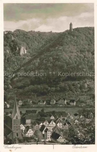 AK / Ansichtskarte GEISLINGEN  Steige BW Odenturm Kirche Fachwerkhaeuser Altstadt Wald Huegel Tal