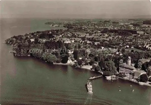 AK / Ansichtskarte Schachen Lindau Bodensee Bayern Hotel-Bad-Schachen Halbinsel Bodensee Dampfschiff Park Villlen Ufer