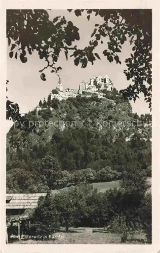 AK / Ansichtskarte HOCHOSTERWITZ Burg Kaernten AT Hochosterwitz Burgfelsen Schloss Kaernten Baeume Landschaft Felsberg