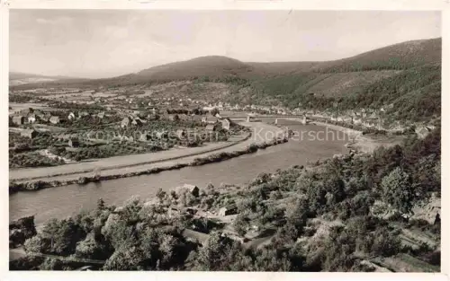 AK / Ansichtskarte Freudenberg Main Baden BW Main Fluss Maeander Ortschaft Huegel Wald Felder