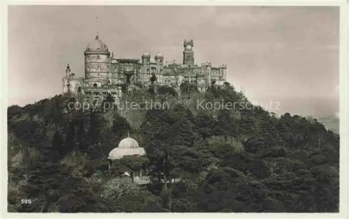 AK / Ansichtskarte Sintra LISBOA PT Schloss-Pena Sintra Burg Kuppel Turm Wald Huegel