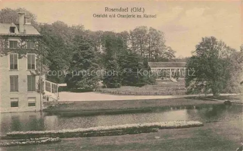 AK / Ansichtskarte Rozendaal Rosendael Gelderland NL Oranjerie Kasteel Teich Park Baeume Schlossanlage