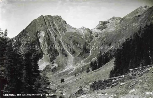 AK / Ansichtskarte Erlangerhuette 2541m oetztal Tirol Leierstal Erlangerhuette Berge Tal Felsen Wald Gebirgsbach Alpen oetztal