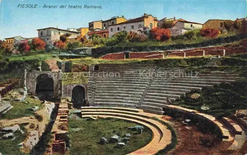 AK / Ansichtskarte Fiesole Toscana IT Teatro-Romano Amphitheater Antike Ausgrabung Tribuenen Arkaden Huegel Toskana