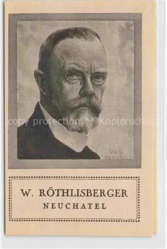 AK / Ansichtskarte RoeTHLISBERGER William Kuenstlerkarte Thielle Neuchatel