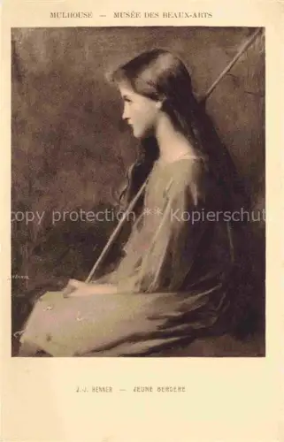 AK / Ansichtskarte HENNER J. J. Kuenstlerkarte Junge Bergere Mulhouse 